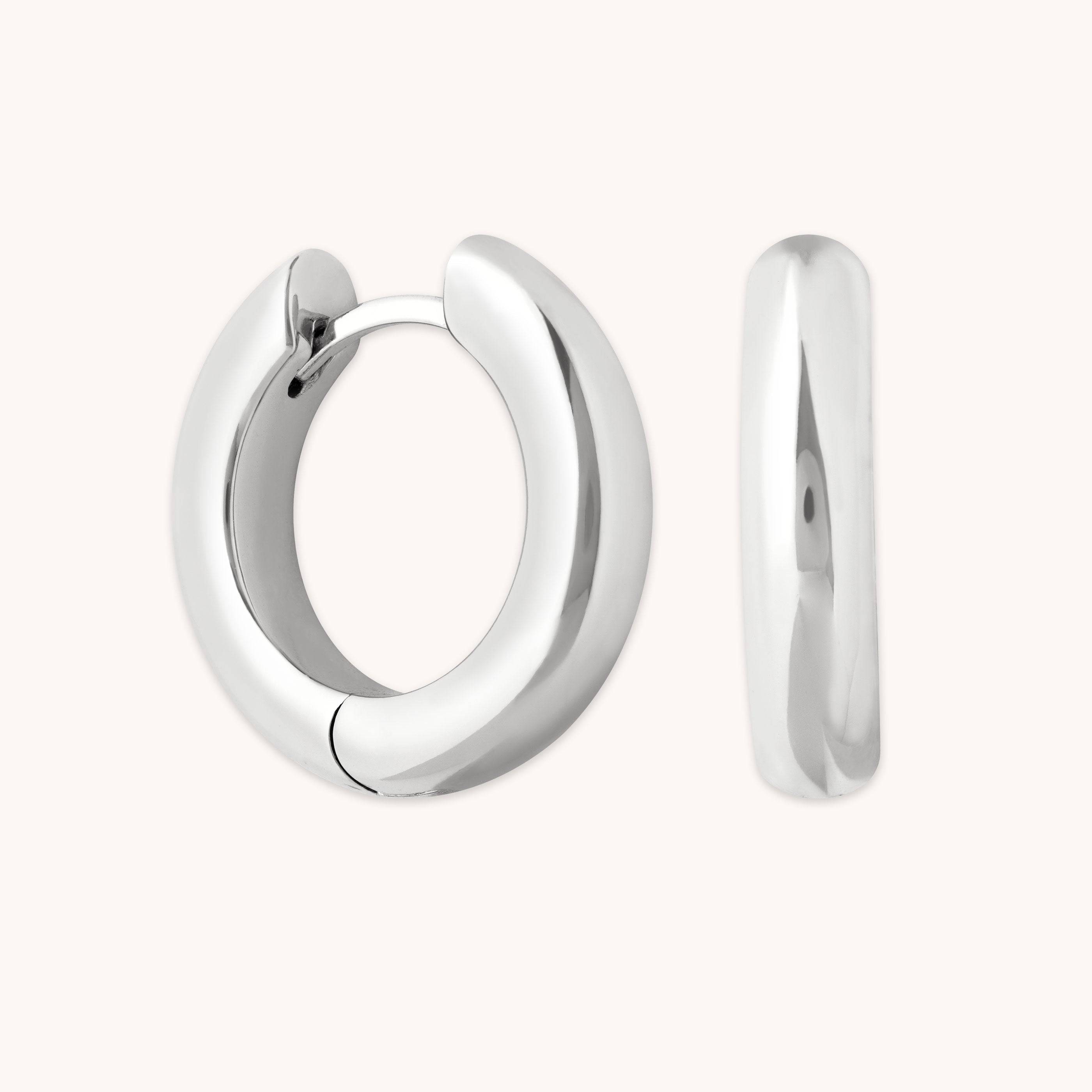 Bold Medium Hoops in Silver | Jewellery by Astrid & Miyu