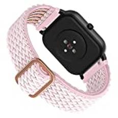 Songsier armband kompatibelt med Galaxy Watch Active/Active 2 40 mm/44 mm, justerbart, stretchflätat, elastiskt nylonarmband för Gear Sport/S2 Classic/Garmin Vivo Active 3/Watch 3 41 mm