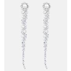 Simone Rocha Drip crystal-embellished drop earrings - silver