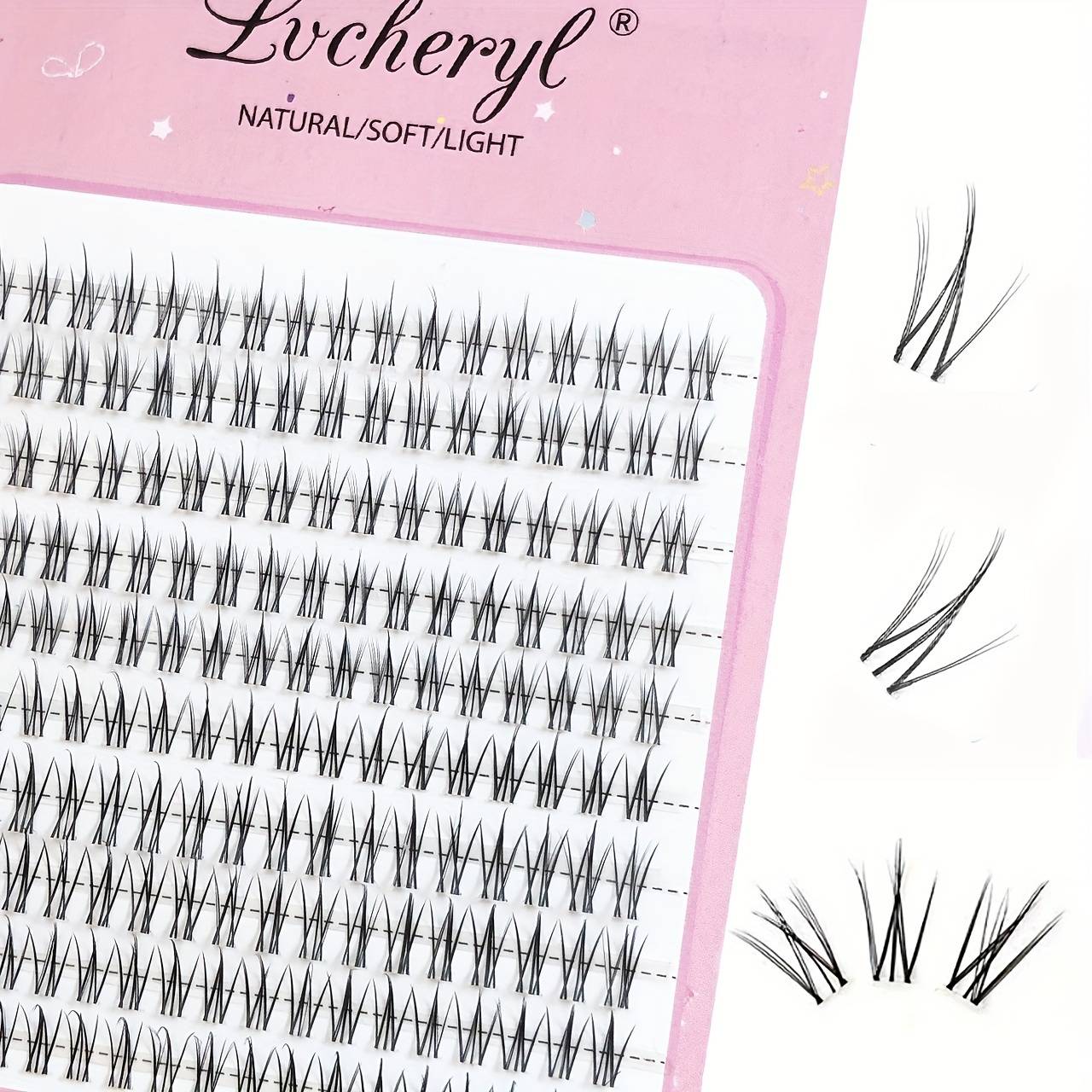 TEMU 180 Pcs Diy Eyelashes Extension For Makeup Lashes Cat Eye Segmented Eyelashes Clusters Fluffy Mink False Eyelashes
