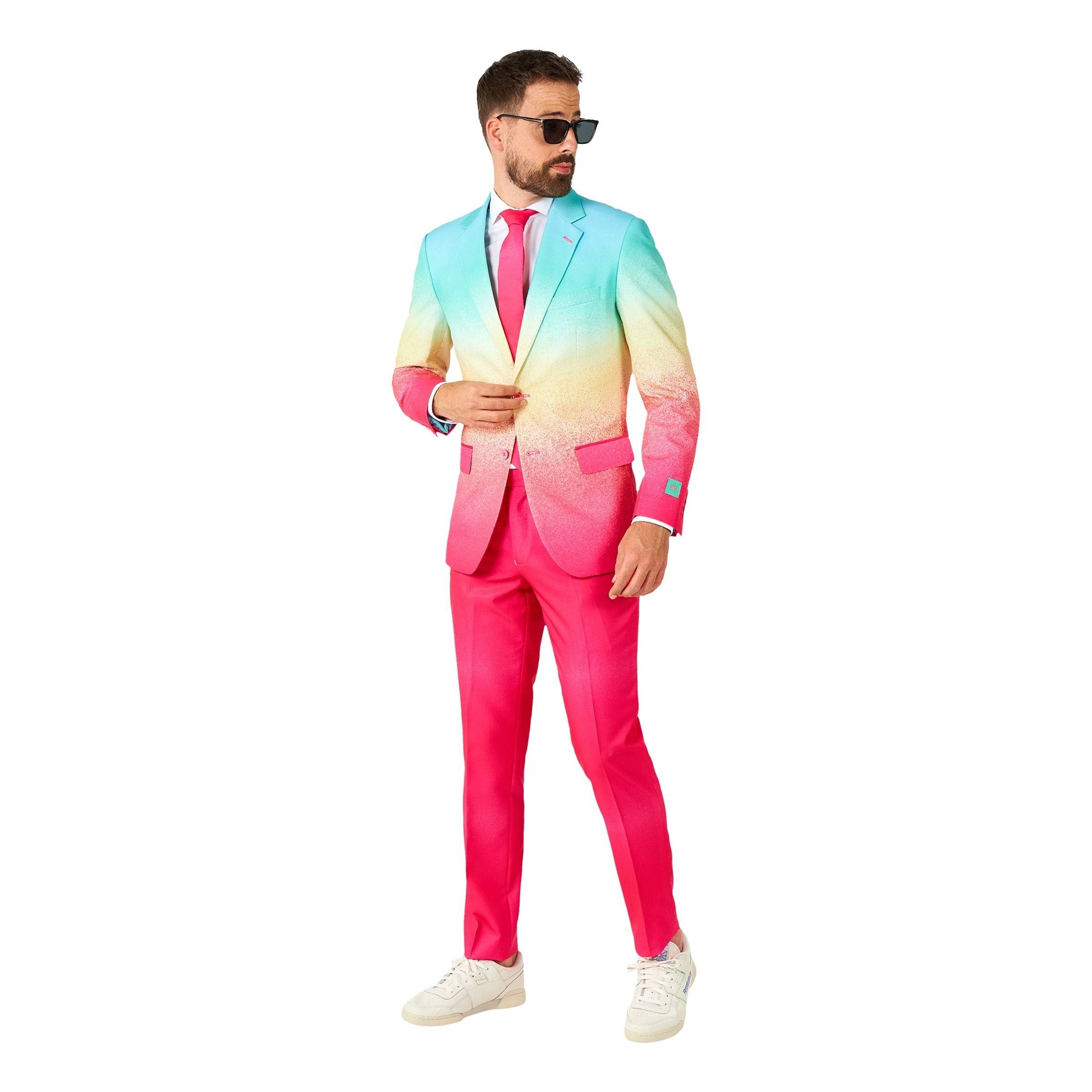 OppoSuits Funky Fade Kostym - 56.