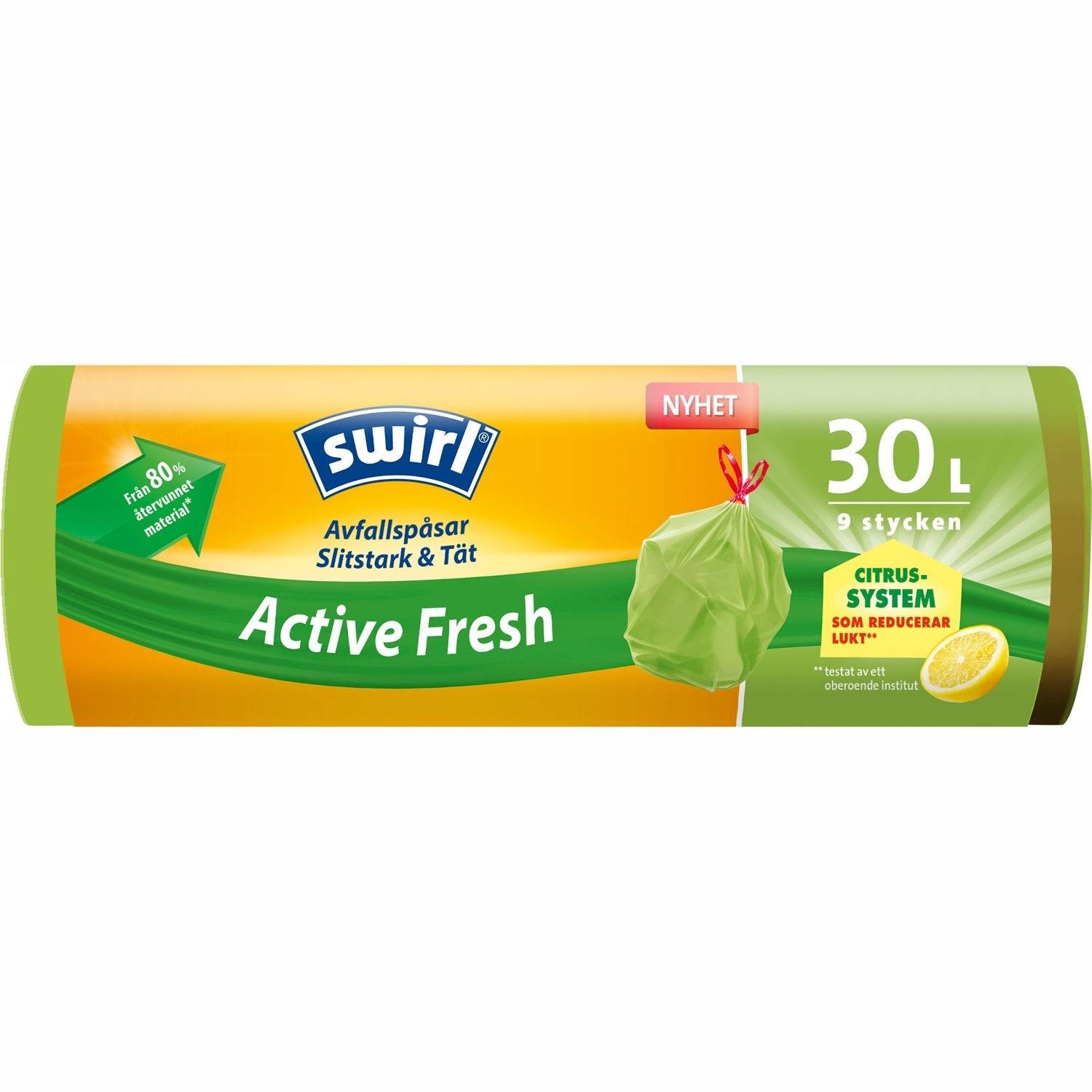 Swirl Avfallspåse Active Fresh 30L 12St Dfp