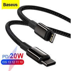 Baseus USB-C Lightning 20W PD 1 m - Sort- iphone/ipad