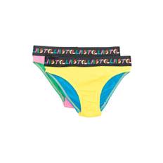Stella McCartney Kids - 2-pack kalsonger med färgblock - barn - Elastan/bomull - 14+ - Gul