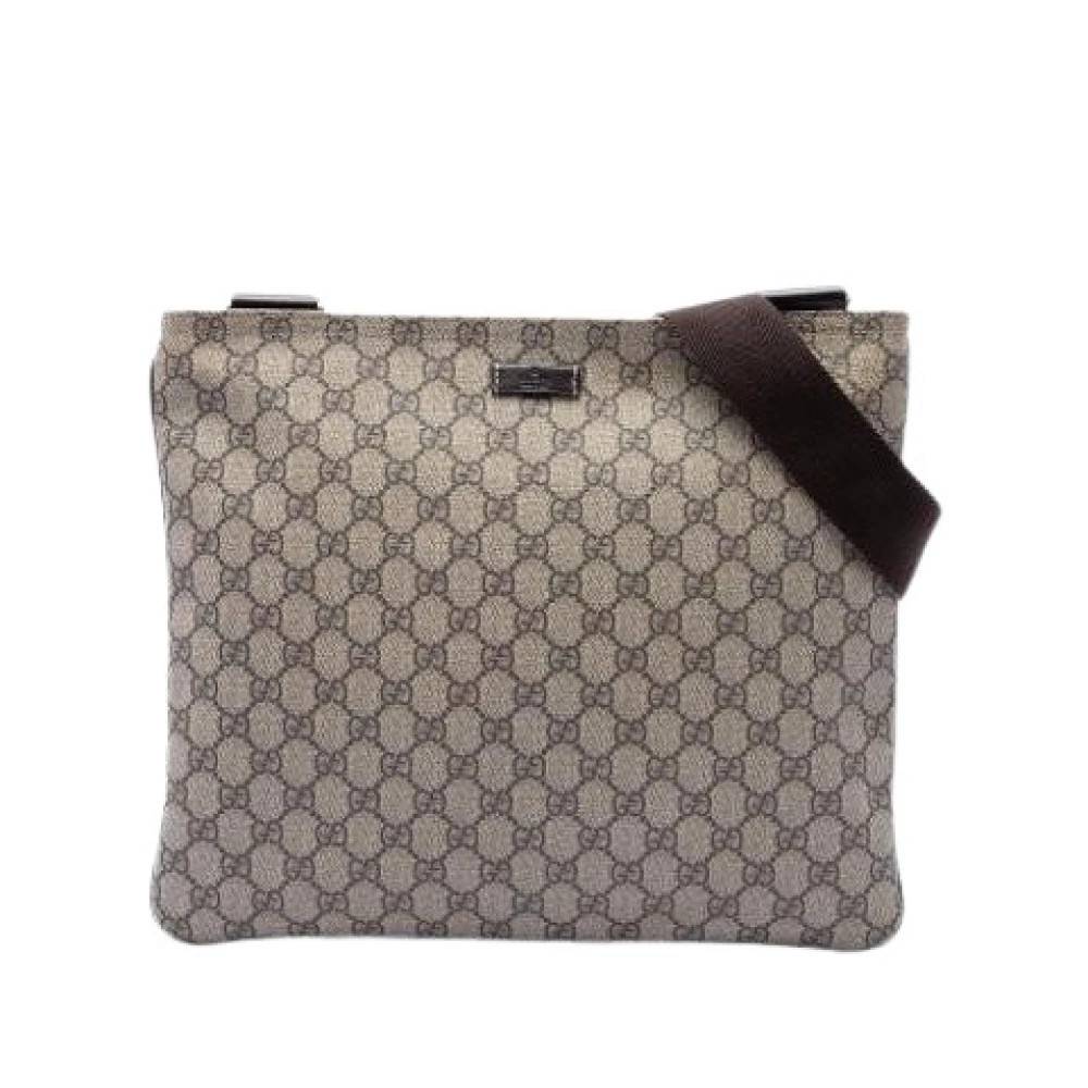 Gucci Vintage Pre-owned Vintage Canvas Crossbody Bag - Vintage - Dame - Beige - ONE SIZE - Læder