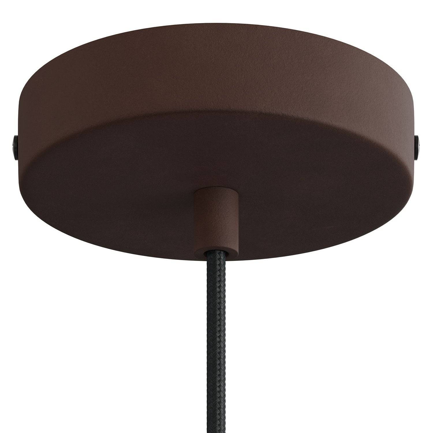 Roset til 1 lampe Ø12 cm - Cylender / Mørk brun rust