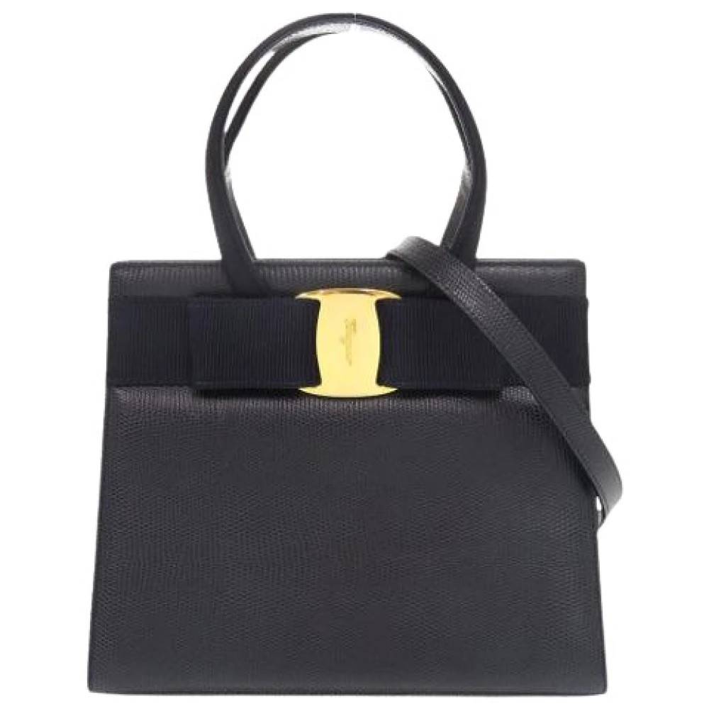 Salvatore Ferragamo Pre-owned Pre-owned Skuldertaske - Vintage - Dame - Blå - ONE SIZE - Uld