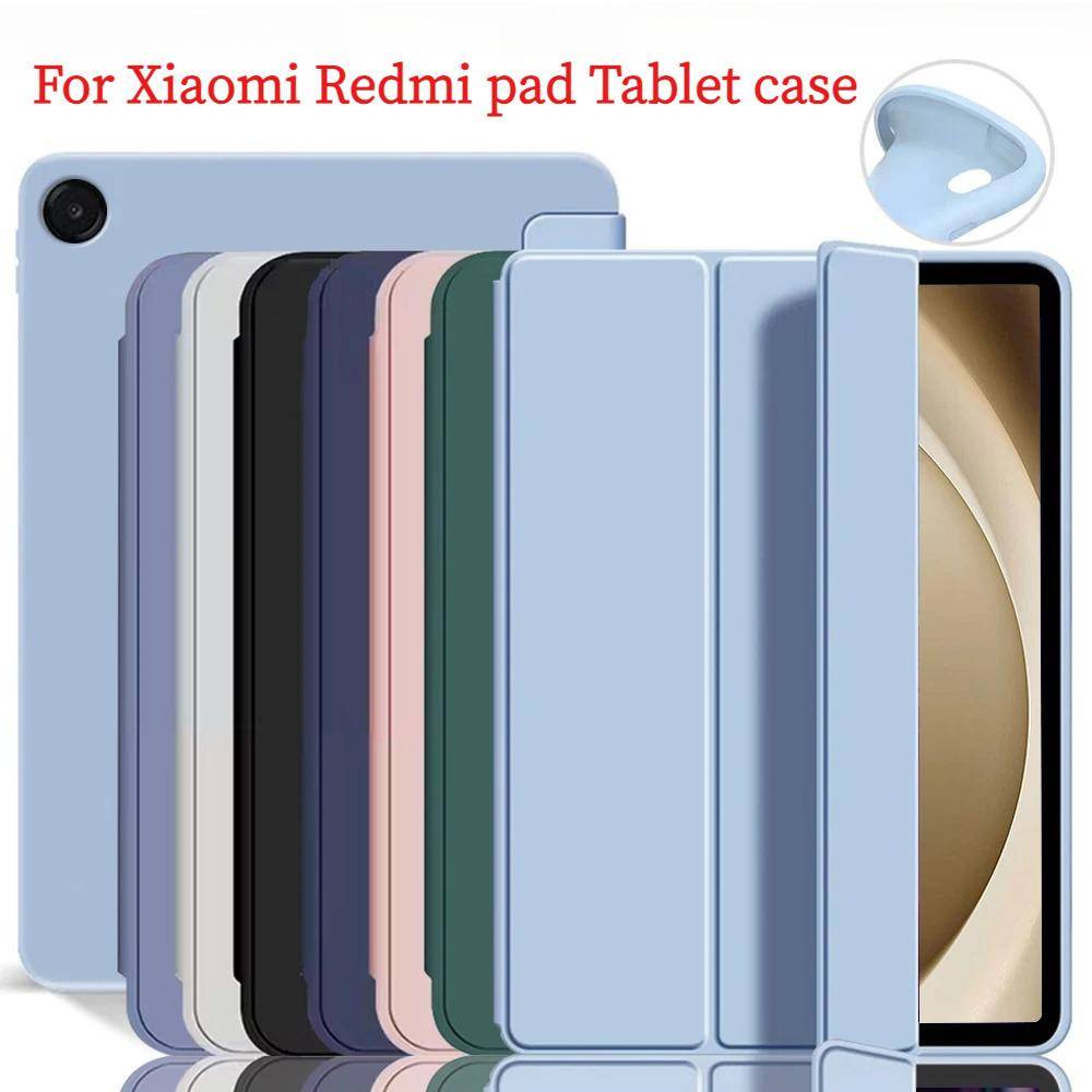 Funda for Redmi Pad 2 9.7inch Xiaomi Poco Pad C1 9.7 Redmi Pad 2 11'' Mipad 7 8 Pro PU Leather Trifold Stand Tablet Cases rosa