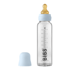 Baby Glass Bottle Complete Set 225ml - Baby Blue - 225ml