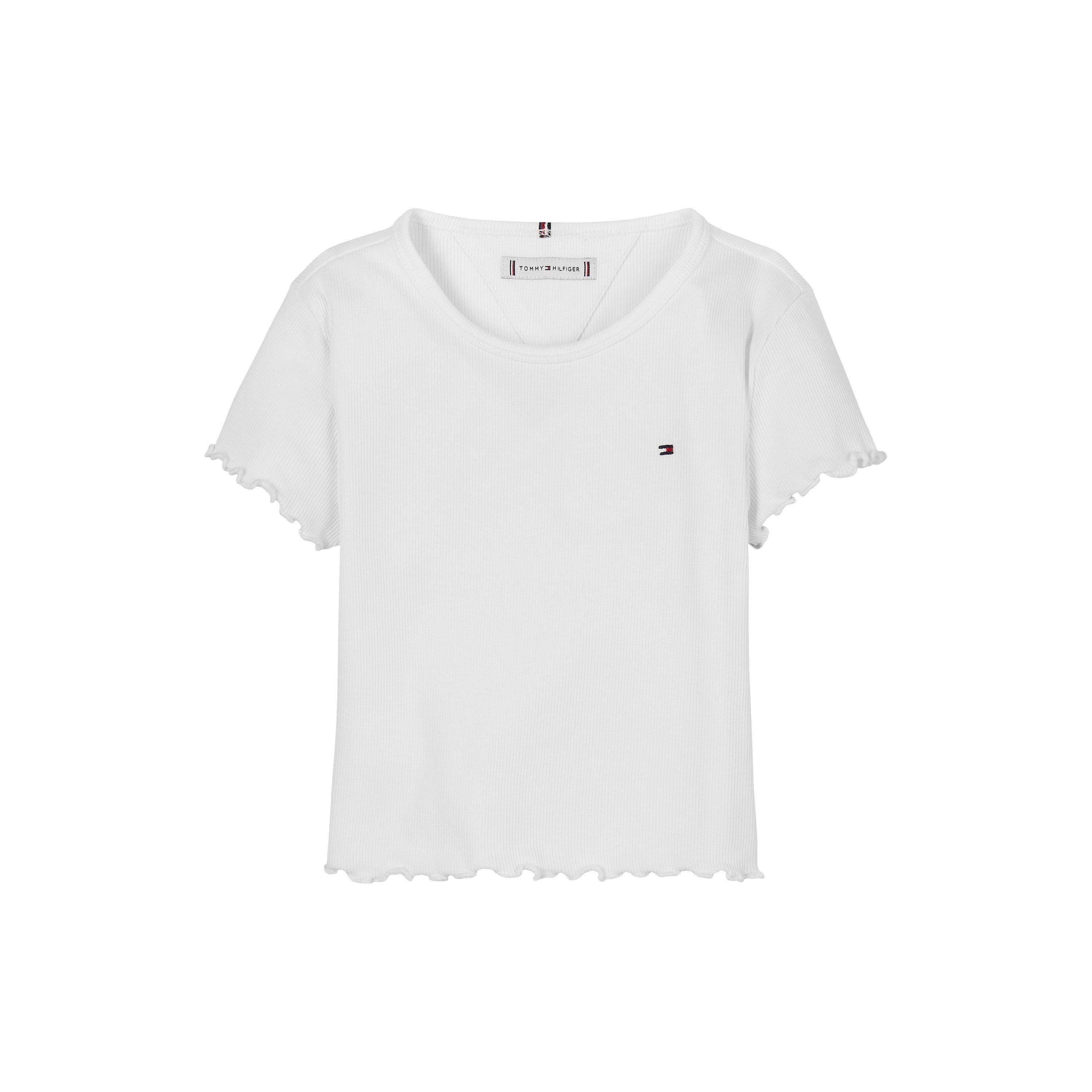 Tommy Hilfiger Kids' Essential Rib Ribbed Short Sleeve T-Shirt