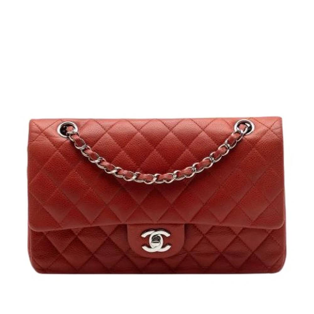 Chanel Vintage Pre-owned Double Flap Skuldertaske - Vintage - Dame - Rød - ONE SIZE - Uld