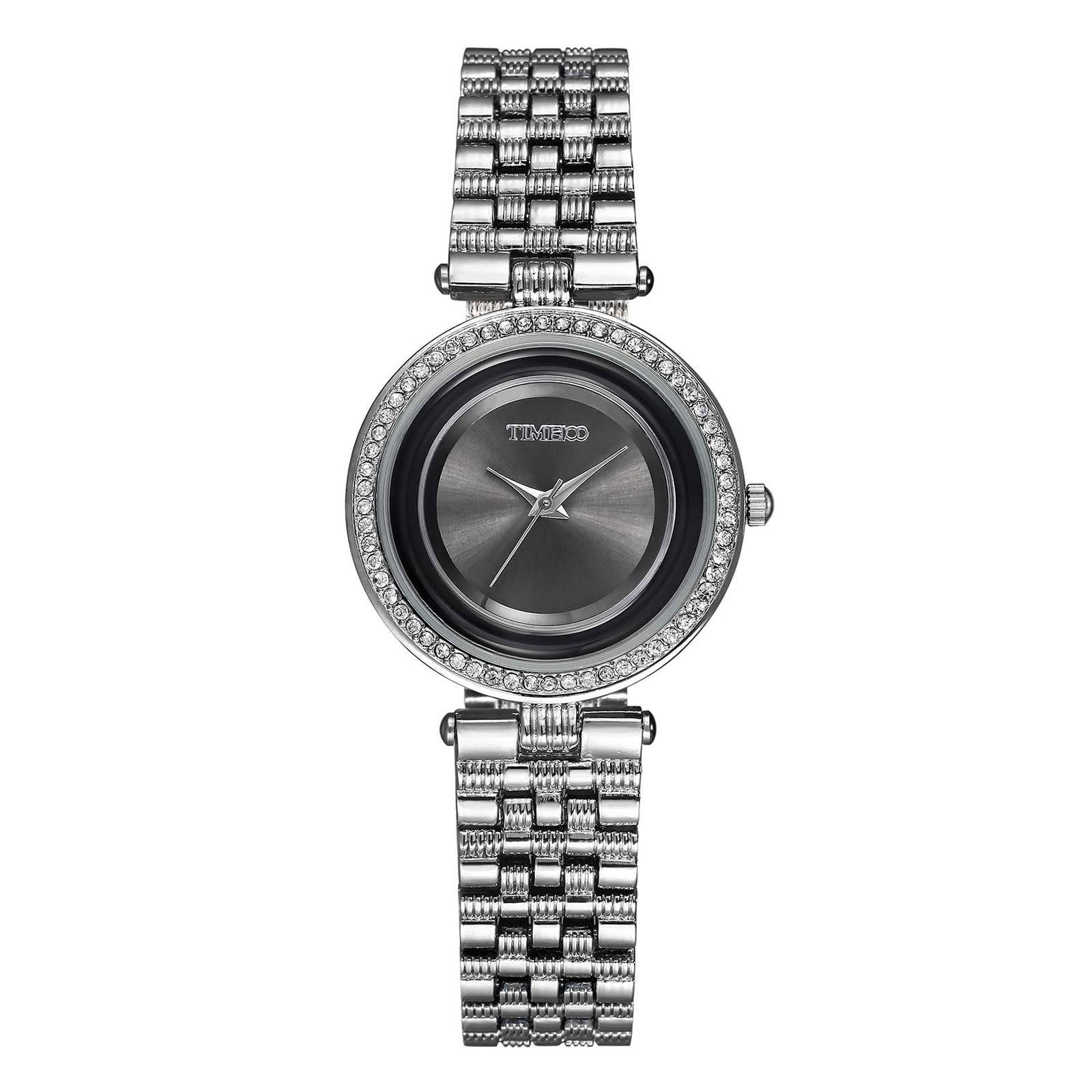 TIME100 Watches for Women Waterproof Watch Battery Operated Analog Watch Cute Stylish with Second Hand Luxury Watch for Women Waterproof Black
