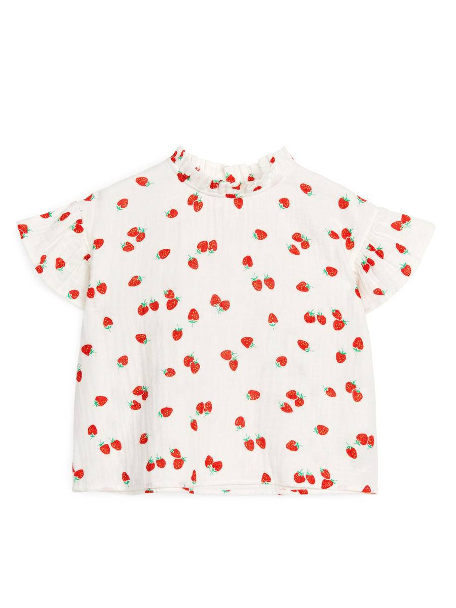 ARKET Cotton Muslin Blouse -White, 104