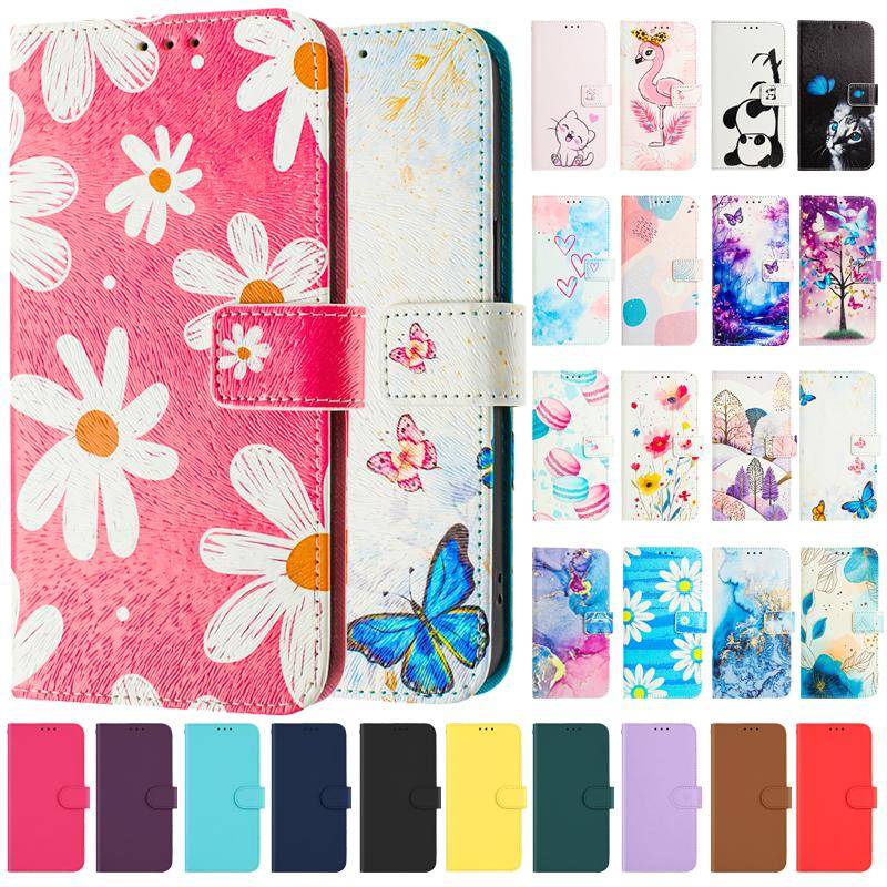 Lyxigt flip-läderfodral för Honor Magic7 Lite Flip-skydd på för Magic 7 6 5 Pro Magic6 Lite 5G Plånboksväskor Blomsterfodral Skal