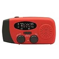 Hand Crank Radio, Wind Up Solar Radio, Hand Crank Powered Weather Radio, Rechargeable Crank Radio, Small LED Radio, Easy To Use, Portable for Household and Outdoor Camping