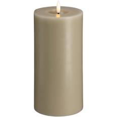 Moods & Moore Moods & More LED Pillar Candles, Silk, Melted, Kit Grey, 9 0008 - Led Stearinlys hos Magasin