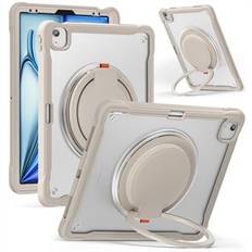 För iPad Air 13 (2024) / iPad Pro 12.9 (2022) / (2021) / (2020) / (2018) Väska, Roterande Stativ PC+TPU+Silikon Tablet Fodral