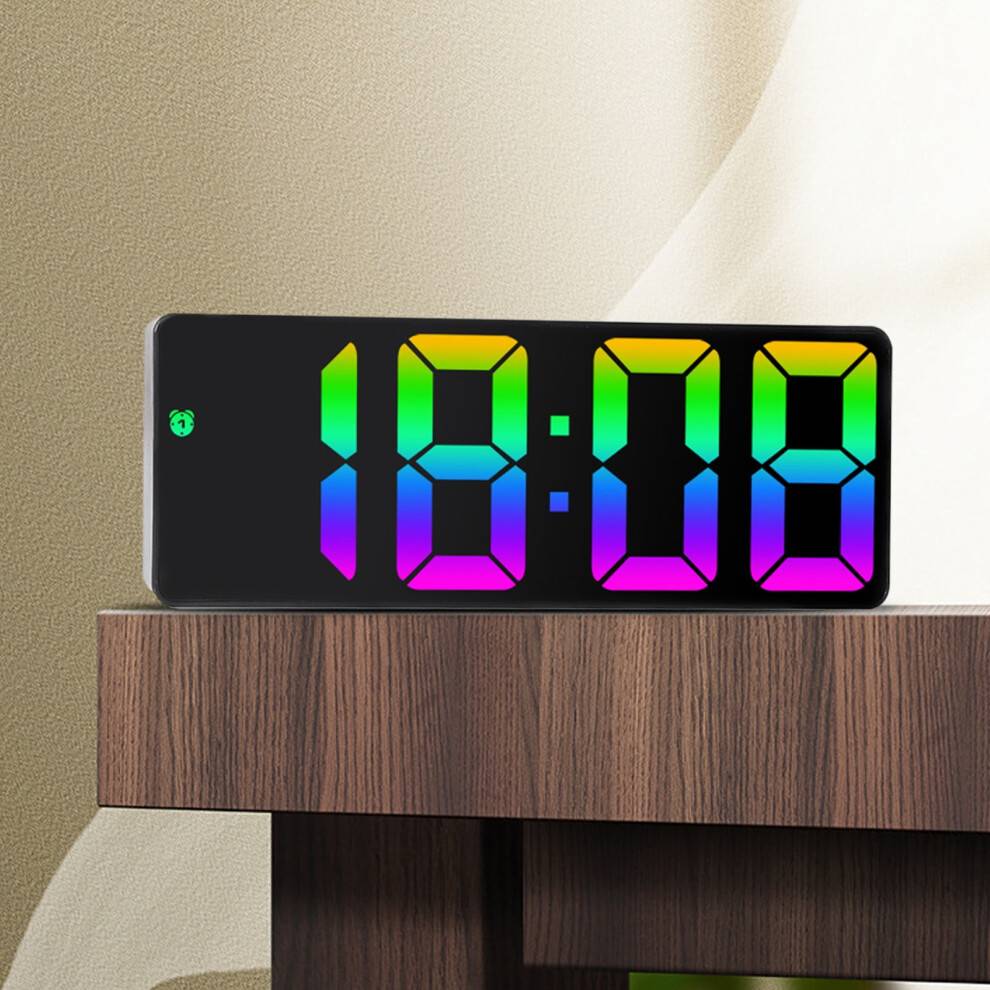LED-vækkeur med justerbar lysstyrke, USB eller batteri