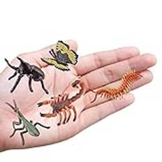 12 ST Bugs Set, Realistic Bugs Leksaker för barn Småbarn | Pedagogisk leksak för barn, simuleringslekset för födelsedagspresent Halloween påskgodis Goody Bag Filler andeep