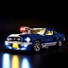 BRIKSMAX Led-belysningskit för Ford Mustang-kompatibel med Lego 10265 byggklossar modell - inkluderar inte lego-setet