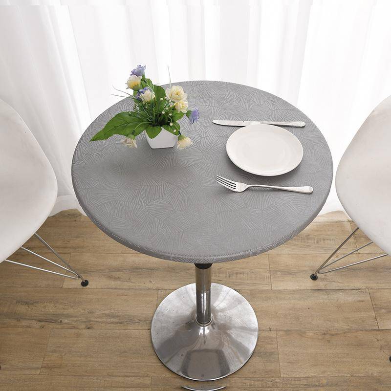 Vattentäta Oljetäta Tvättbara Enfärgade Bordsdukar Restaurang Hushåll Runda Bordsdukar Utomhus Karusell Bordsöverdrag