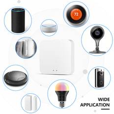 Tuya ZigBee Gateway Hub Intelligent ZigBee Central Hub WiFi Smart Home Bridge trådlös fjärrkontroll vit