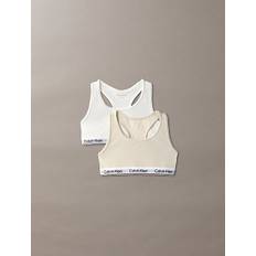 2 Pack Girls Bralettes - Icon Cotton Stretch - Pink - 10-12 years