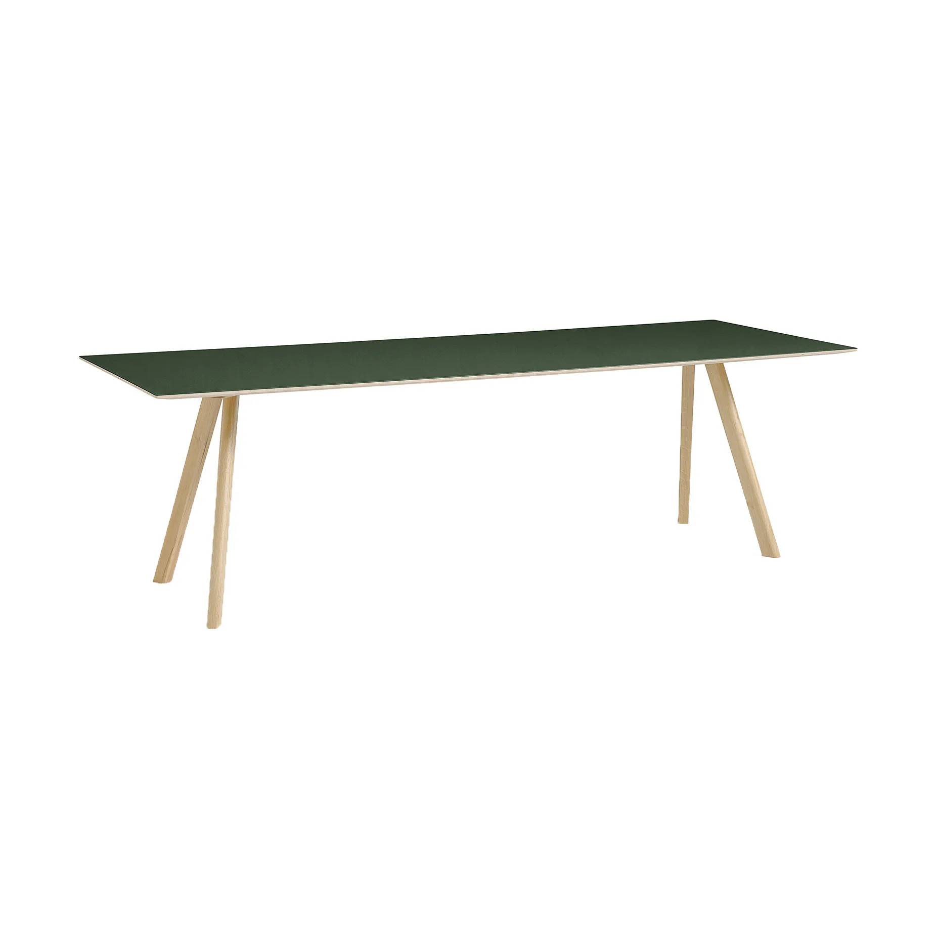 HAY CPH30 2.0 matbord 90x250 cm Green linoleum-lacquered oak - Grön