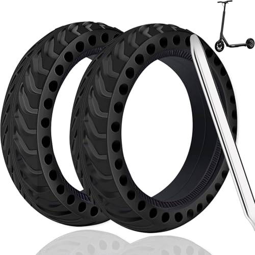 XIAOMI däck, 2 bilder E scooter 20 cm solid däck 8 1/2 x 2 med monteringsverktyg kompatibel för Mijia Mi Xiaomi M365 1S, Essential, Pro,Pro 2, elektrisk skoter massivt gummidäck