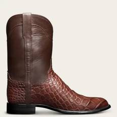 Men's Retro Crocodile Stitching Long Boots Western Cowboy Boots Plus Size