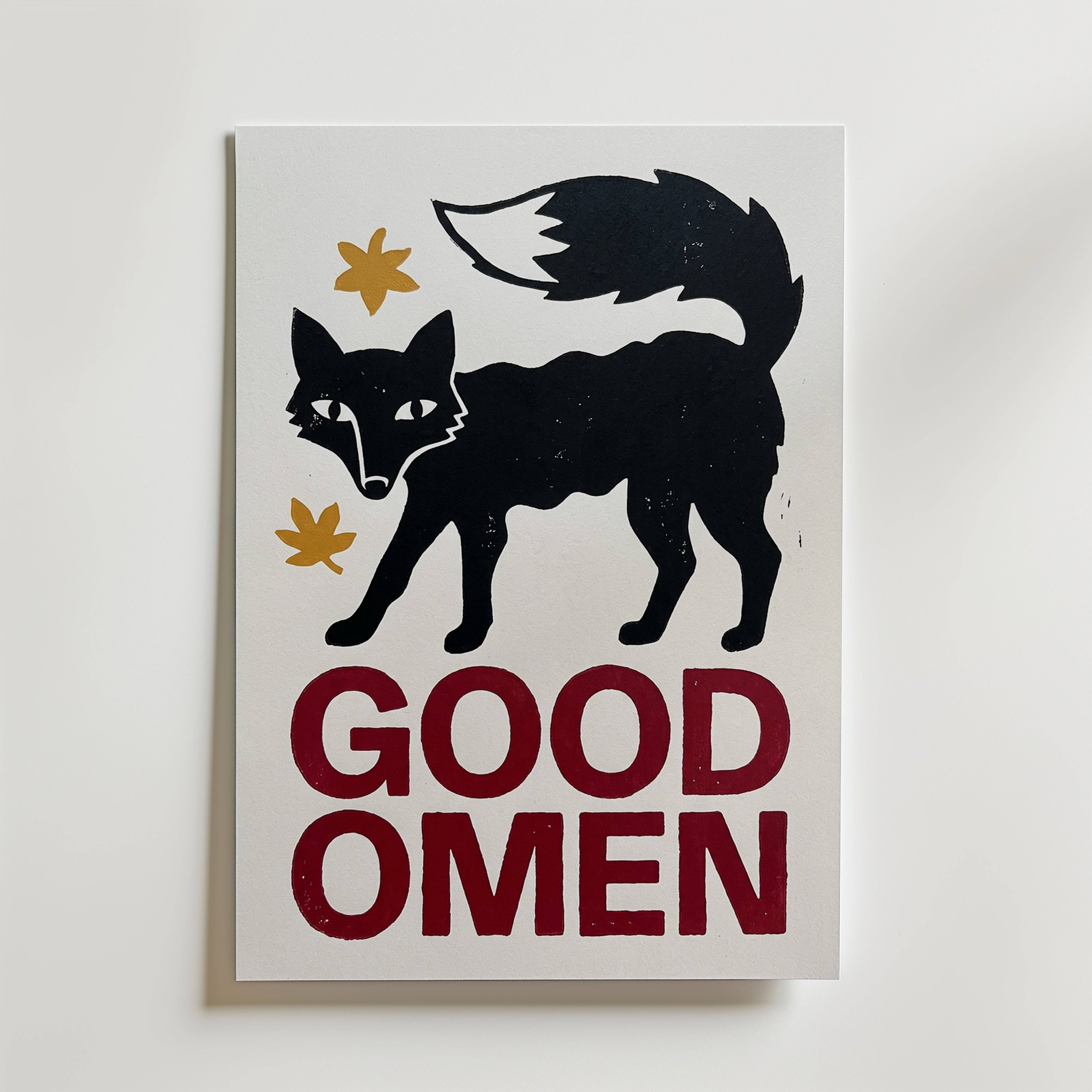 Good Omen Fox - Fine Art Poster 30x40 cm