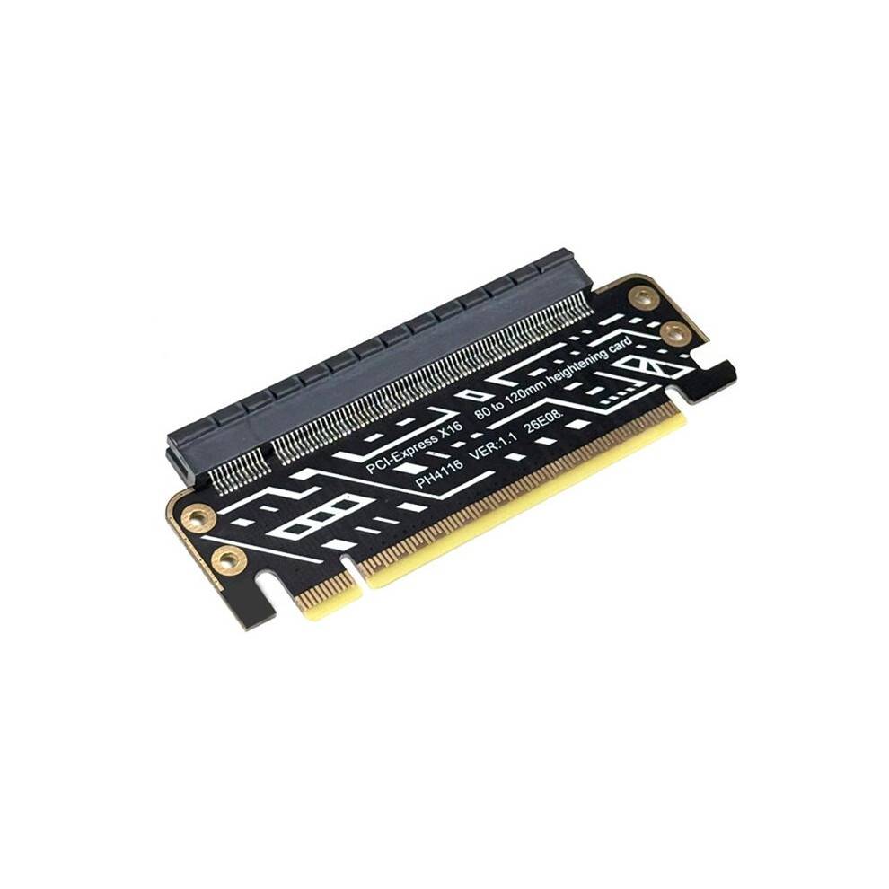 Half Height to Full Height Adapter PCIE 4.0 X16 Card Slot Extension Conversion for Desktop Motherboard