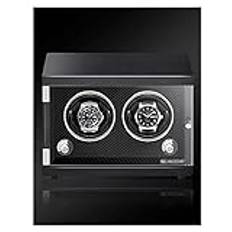 Watch Winder Lyx Watch Winder Piano Paint Anti-Magnetisk Ultratyst Motor Vertikal Winding Watch Shaker Induktion Led Light Black (Carbon Fiber Color 2 Watches) Watch Winder