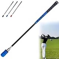 Golf Tempo Trainer, Golf Grip träningshjälp med ljudåterkoppling, Rostfritt stål metallhuvud, Golf Swing Trainer, Auxiliary Position Correction Training Utrustning Warm Up Rod blue