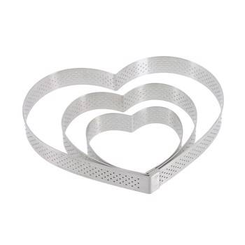 Perforeret Hjerte Tærtering - de Buyer. Ø18cm.