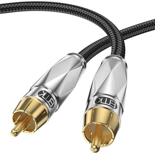 EMK Subwoofer RCA-kabel Koaxial ljudkabel RCA digital ljudkabel för förstärkare, högtalare, soundbars, hemmabio och hi-fi-system (3 m)