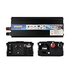 Power Inverter Modifierad Sine Wave Power Inverter Adapter Från 12V Till 220 Inverter Sine Wave 2000W Bil Inverter 12V 220 Avbrottsfri strömförsörjning 220 Till huset Ultrahög konverteringseffektivite