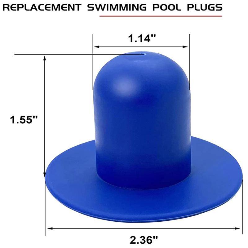 1st Simbassäng dräneringsplugg Pump Sil Hål Plugg Vattenpropp För Intex Bestway Pool Väggplugg Ersättningssats black