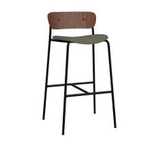 &Tradition - Pavilion AV10 - Lacquered Walnut - Fabric cat.2 - Fiord 961 - Barstolar & barpallar - Anderssen & Voll - Metall/Trä
