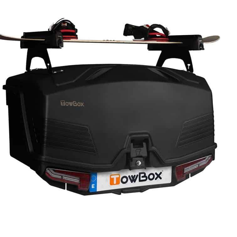 TowBox Alpha Black 330 Liter Bagageboks Inkl. Skiholder.