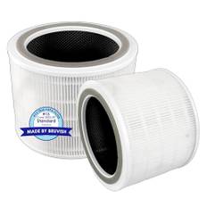 2-pack Kärna 200S Ersättningsfilter Kompatibelt med LEVOIT Core 200S Smart WiFi luftrenare, Core 200S H13 True Hepa Filter, 3-i-1 Aktivt Kolfilter HEPA, Jämfört med Del # Core 200S-RF