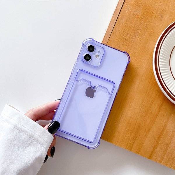 iPhone 11 Cover Kortholder Stødsikker Lilla