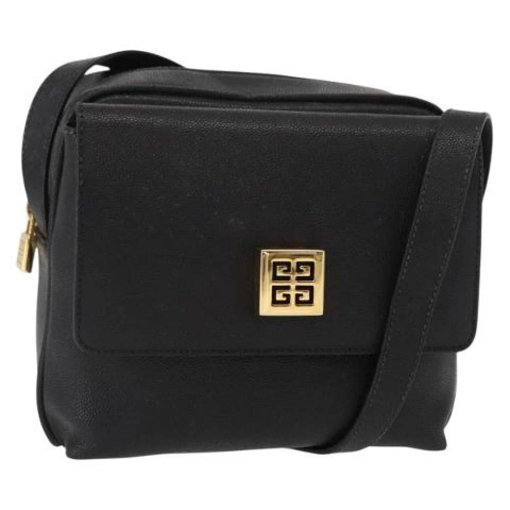 Givenchy Pre-owned Pre-owned Læder Skuldertaske - Vintage - Dame - Sort - ONE SIZE - Uld