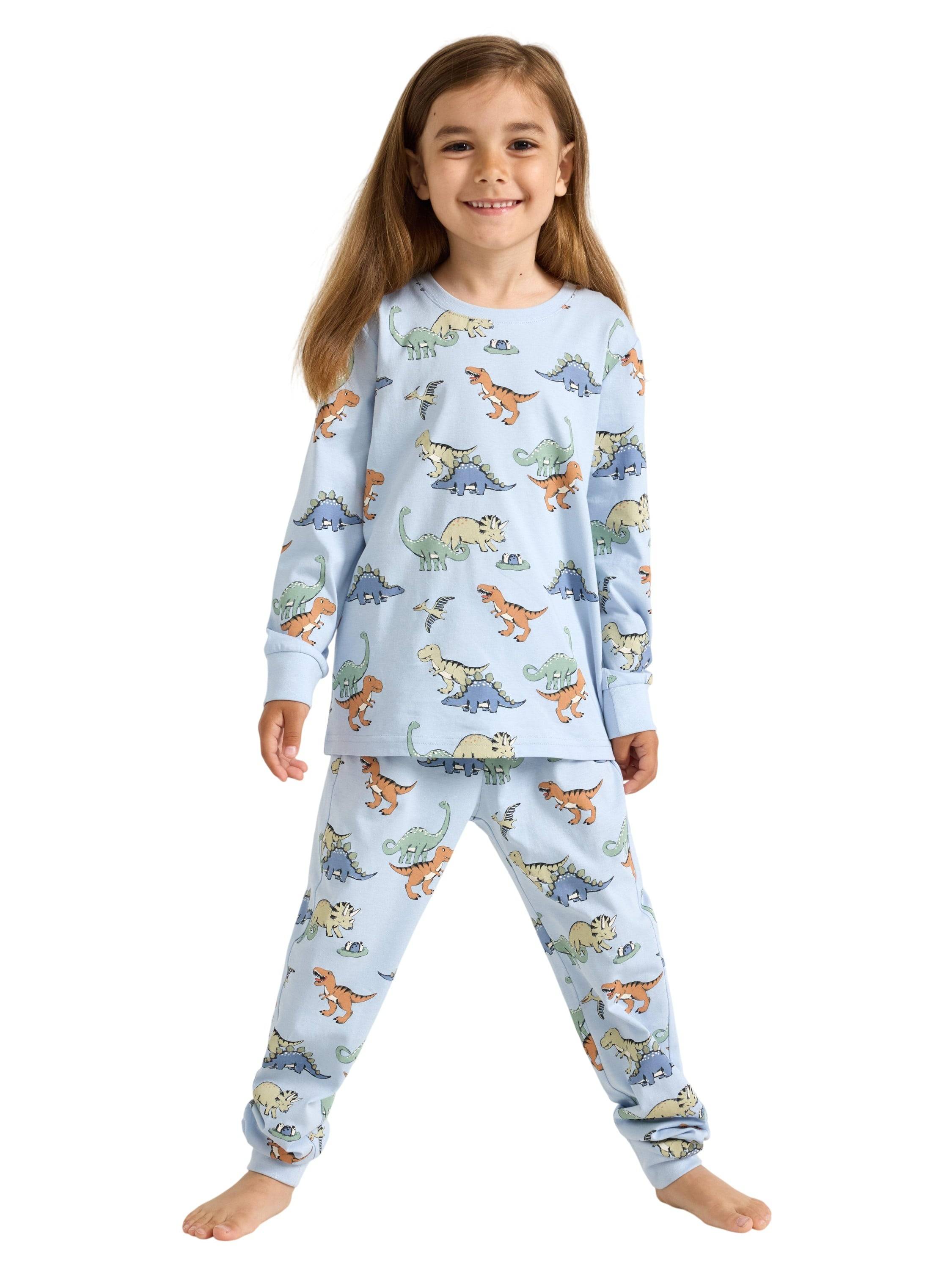 Lindex Pyjamasset med Fordon Str 122-128 - Blue Nattøj hos Magasin.