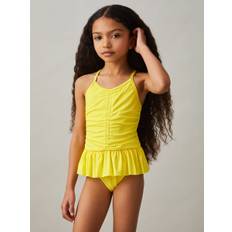 Reiss Reiss Yellow Leomie 4-9 yrs Ruched Ruffle Swimsuit