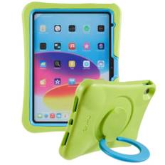 iPad 11 A16 (2025) / iPad 10.9 (2022) - PEPKOO shockproof børnevenligt cover - Grøn/blå