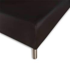 Dra-på-lakan 70x200 cm - Svart - 100% bomullssatin - Formsydda lakan för madrass (70x200 cm)