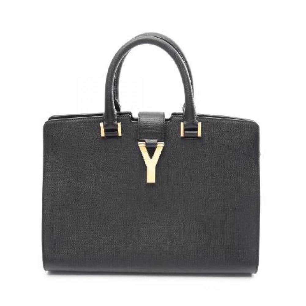 Yves Saint Laurent Vintage Pre-owned Cabas Chic Læder Håndtaske - Vintage - Dame - Sort - ONE SIZE - Læder