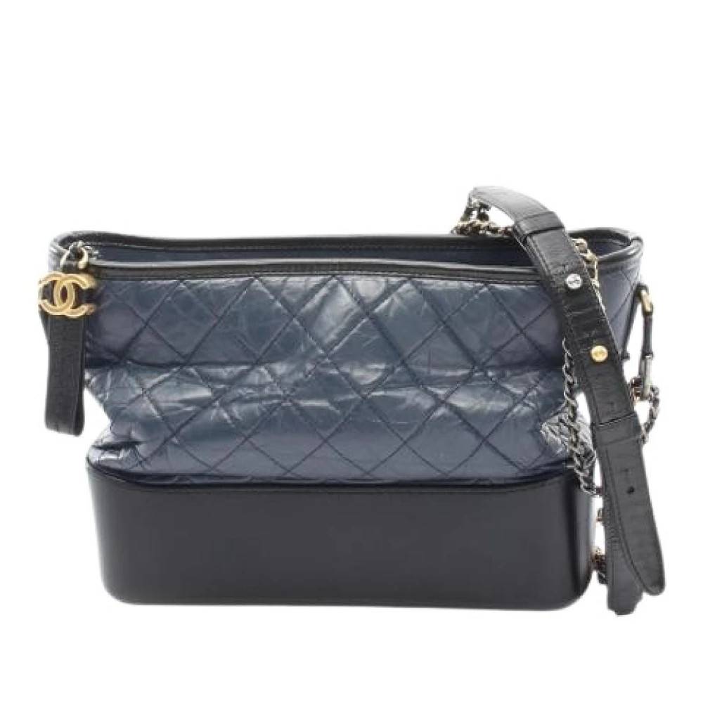 Chanel Vintage Pre-owned Vintage Skuldertaske - Vintage - Dame - Blå - ONE SIZE - Uld