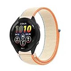 Niboow 22 mm armband för Garmin Forerunner 265/Forerunner 255/Forerunner 255 Music, Nylon-armband, ersättningsarmband för Garmin Vivoactive 4/Venu 2/Amazfit GTR 4/Xiaomi Watch S1/S1 Active-Mjölk